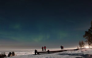 Northern lights arctic circle lapland Finland